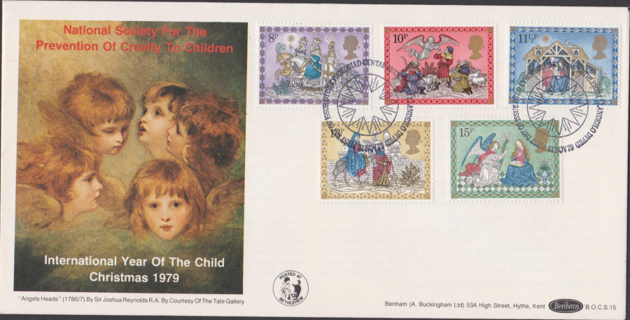 1979 Benham FDC Christmas BOCS15 First Day of Issue Bethlehem Postmark